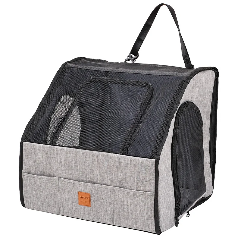 Portable Soft Pet Crate โ Grey, Large